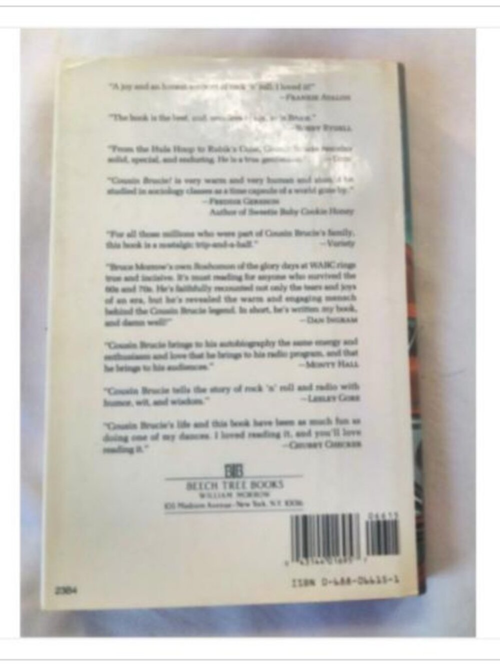 Cousin Brucie! My Life in Rock 'n' Roll Radio 1987 Hardcover Book Vintage Novel - Picture 2 of 6